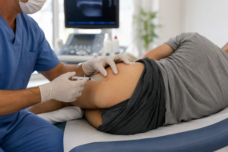 Hip pain injection treatment when needed